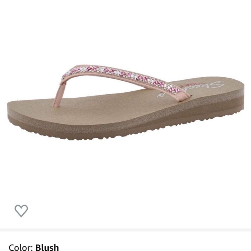 Sketchers Rhinestone Embellished Thong Flipflops
